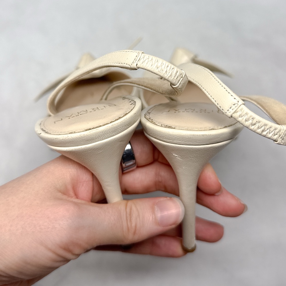 Alexandre Birman Clarita 85 Bow Knot Pointed Toe Slingback Pump Mid Heels 38.5 - Picture 12 of 16